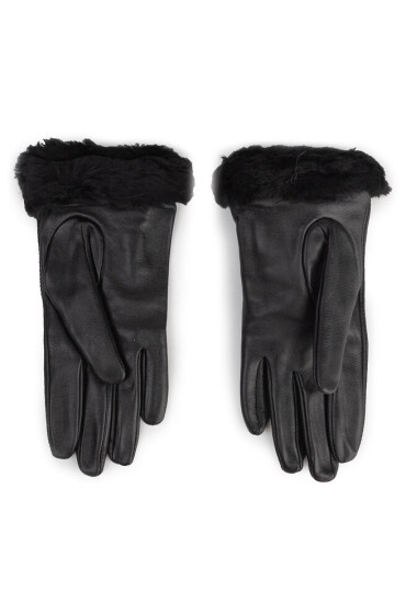 Ugg Дамски ръкавици W Classic Leather Logo Glove 19034 Black - Mera.bg