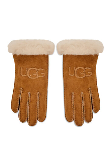 Ugg Дамски ръкавици Sheepskin Embroider Glove 20931 Chestnut - Mera.bg