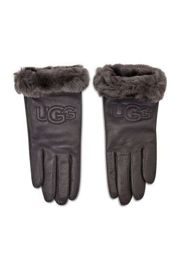 Ugg Дамски ръкавици W Classic Leather Logo Glove 19034 Mtl - Mera.bg