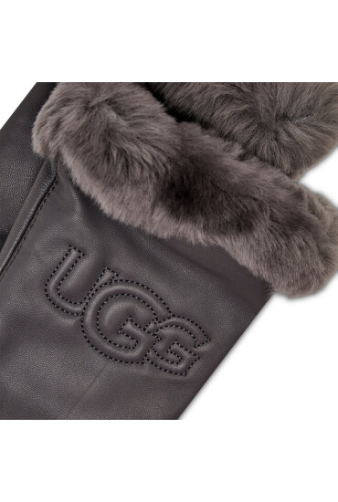 Ugg Дамски ръкавици W Classic Leather Logo Glove 19034 Mtl - Mera.bg
