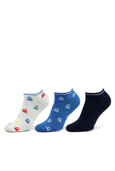United Colors Of Benetton Комплект 3 чифта къси чорапи детски 6AO307032 Цветен - Mera.bg