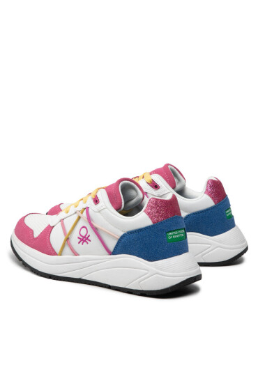 United Colors Of Benetton Сникърси Ascent Colour BTW217305 White/Fucsia 1081 - Mera.bg