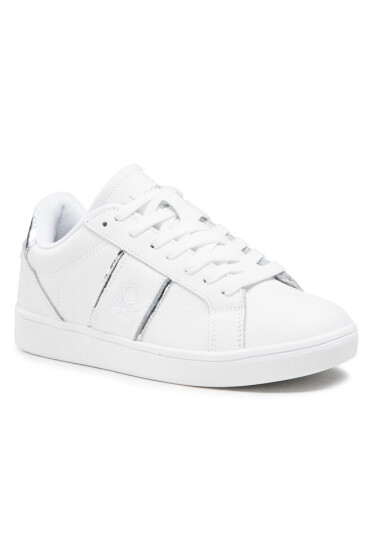 United Colors Of Benetton Сникърси Walk Lth BTW114010 White/Silver 1040 - Mera.bg
