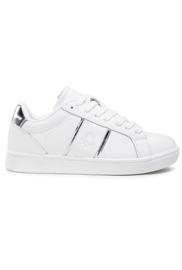 United Colors Of Benetton Сникърси Walk Lth BTW114010 White/Silver 1040 - Mera.bg