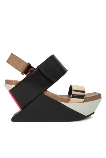 United Nude Сандали Delta Wedge Sandal 1041389316 Черен - Mera.bg