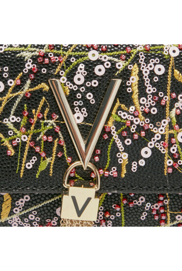 Valentino Дамска чанта Divina Embroidery VBS7JE03 Nero/Multicolor - Mera.bg