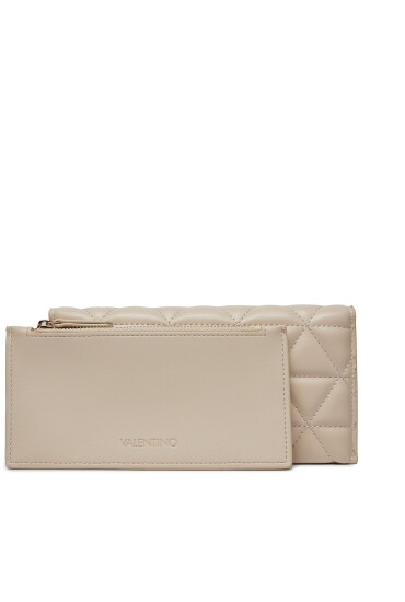 Valentino Голям дамски портфейл Carnaby VPS7LO216 Екрю - Mera.bg