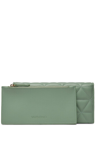 Valentino Голям дамски портфейл Carnaby VPS7LO216 Зелен - Mera.bg