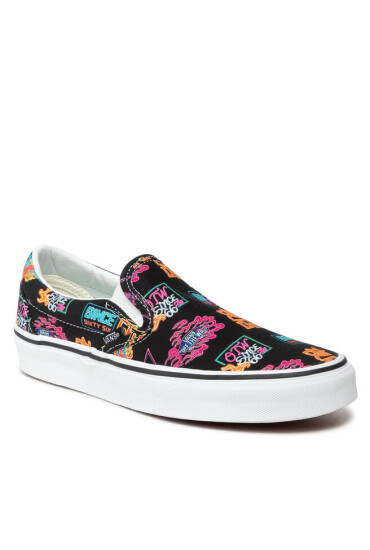 Vans Гуменки Classic Slip-On VN000XG8B0K1 ( Market) Black/Neon - Mera.bg