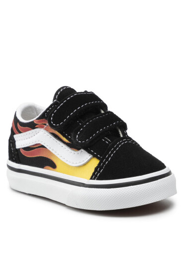 Vans Гуменки Old Skool V VN0A344KPHN1 (Flame) Black/Black/Tr Wht - Mera.bg