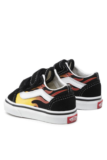 Vans Гуменки Old Skool V VN0A344KPHN1 (Flame) Black/Black/Tr Wht - Mera.bg