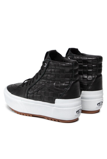 Vans Сникърси Sk8-Hi Stacked VN0A4BTWA5S1 (Emboss Check) Blk/Tr Wht - Mera.bg