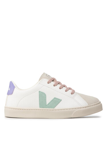 Veja Сникърси Small Esplar Laces Chromefree Leather RS0502862C-J White/Matcha/Lavende - Mera.bg