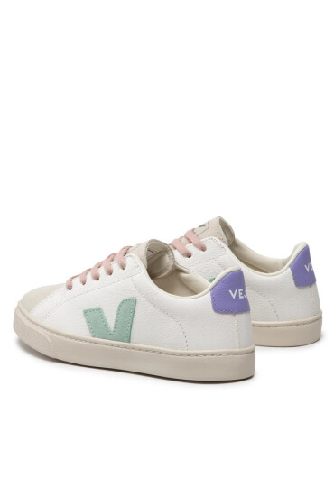Veja Сникърси Small Esplar Laces Chromefree Leather RS0502862C-J White/Matcha/Lavende - Mera.bg