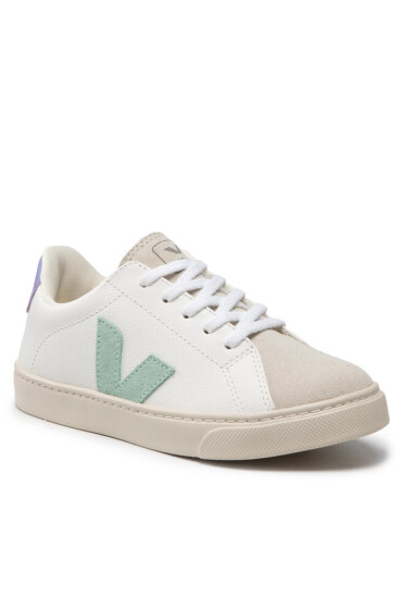 Veja Сникърси Small Esplar Laces Chromefree Leather RS0502862C-J White/Matcha/Lavende - Mera.bg