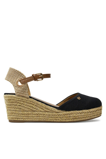 Wrangler Еспадрили Bela Women Semi Wedge 20241055 Черен - Mera.bg