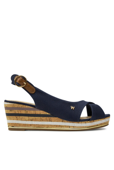 Wrangler Сандали Raval Marina Women Semi Wedge 20241058 Тъмносин - Mera.bg