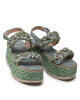 Alma Blue Еспадрили V22BL1062 Rafia Mint - Mera.bg