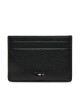 BOSS Калъф за кредитни карти Grained faux-leather card holder with signature details 50536513 Черен - Mera.bg