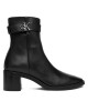 Calvin Klein Боти Block Heel Boot W/ Metal Logo HW0HW02591 Черен - Mera.bg