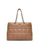 Calvin Klein Дамска чанта Re-Lock Quilt Tote W/Lp Cmpt K60K609880 Кафяв - Mera.bg