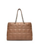 Calvin Klein Дамска чанта Re-Lock Quilt Tote W/Lp Cmpt K60K609880 Кафяв - Mera.bg