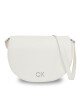 Calvin Klein Дамска чанта Ck Daily Saddle Bag Pebble K60K611679 Бял - Mera.bg
