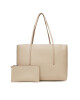 Calvin Klein Дамска чанта Foil Logo Tote W/Pouch LV04F3274G Бежов - Mera.bg