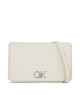 Calvin Klein Дамска чанта Re-Lock Double Gusett Xbody K60K611531 Екрю - Mera.bg