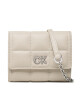 Calvin Klein Дамска чанта Re-Lock Quilt Trifold Md W/Strap K60K610476 Сив - Mera.bg