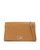 Calvin Klein Дамска чанта Re-Lock Shoulder Bag Md - Emb K60K611061 Кафяв - Mera.bg