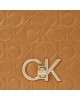 Calvin Klein Дамска чанта Re-Lock Shoulder Bag Md - Emb K60K611061 Кафяв - Mera.bg