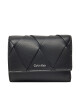 Calvin Klein Дамски портфейл Ck Woven Small Trifold K60K612953 Черен - Mera.bg