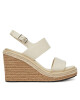 Calvin Klein Еспадрили Wedge Sandal 70 - Jacq HW0HW02386 Бял - Mera.bg