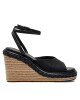 Calvin Klein Еспадрили Wedge Sandal 70 Mono Jacq HW0HW01961 Черен - Mera.bg