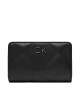 Calvin Klein Голям дамски портфейл Re-Lock Quilt Bifold Wallet K60K611374 Черен - Mera.bg