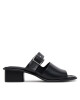 Calvin Klein Jeans Чехли Heel Square Mg Buckle Lth YW0YW01701 Черен - Mera.bg