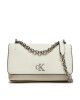 Calvin Klein Jeans Дамска чанта Minimal Monogram Ew Flap21 K60K612233 Бял - Mera.bg