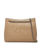 Calvin Klein Jeans Дамска чанта Sculpted Chain Shoulder Bag LV04K3163G Бежов - Mera.bg