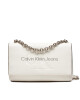 Calvin Klein Jeans Дамска чанта Sculpted Ew Flap Conv25 Mono K60K611866 Бял - Mera.bg