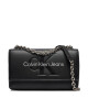 Calvin Klein Jeans Дамска чанта Sculpted Ew Flap Conv25 Mono K60K611866 Black/Metallic Logo 0GL - Mera.bg