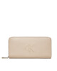 Calvin Klein Jeans Голям дамски портфейл Sculpted Zip K60K612743 Екрю - Mera.bg