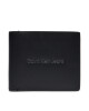 Calvin Klein Jeans Голям мъжки портфейл Logo Print Bifold W/Coin K50K512059 Черен - Mera.bg