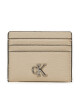 Calvin Klein Jeans Калъф за кредитни карти Minimal Monogram K60K612746 Екрю - Mera.bg
