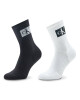 Calvin Klein Jeans Комплект 2 чифта дълги чорапи дамски 701222880 White/Black 001 - Mera.bg