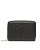Calvin Klein Jeans Малък дамски портфейл Sculpted Med Zip Around Pipping K60K610353 BDS - Mera.bg