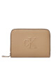 Calvin Klein Jeans Портфейл Sculpted Med Zip Around Wallet LV04K1004G Бежов - Mera.bg