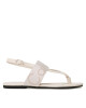 Calvin Klein Jeans Сандали Flat Sandal Toepost Webbing YW0YW00956 Ancient White YBH - Mera.bg
