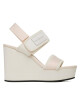Calvin Klein Jeans Сандали Wedge Sandal Badge YW0YW01028 Бял - Mera.bg