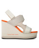 Calvin Klein Jeans Сандали Wedge Sandal Webbing YW0YW01073 Eggshell/Shocking Orange ACF - Mera.bg